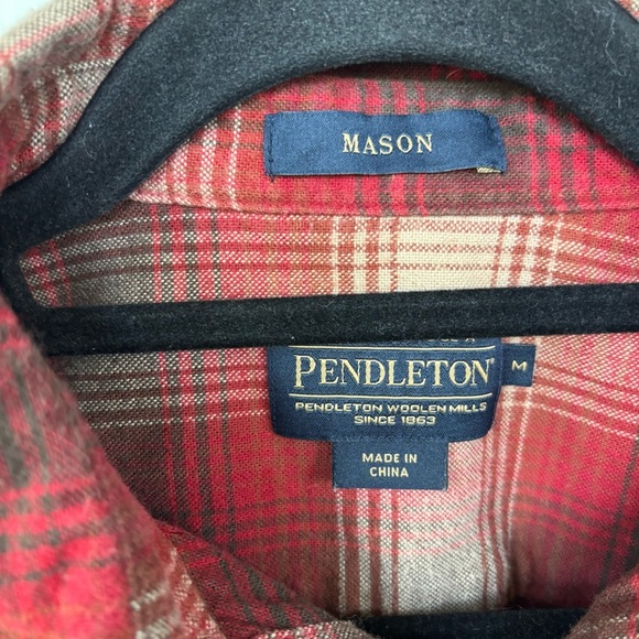 Pendleton Mason Flannel Button Down Shirt Size M - Picture 2 of 4